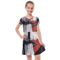 Abstract  Kids  Cross Web Dress