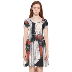 Abstract  Inside Out Cap Sleeve Dress