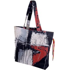 Abstract  Drawstring Tote Bag