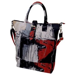 Abstract  Buckle Top Tote Bag