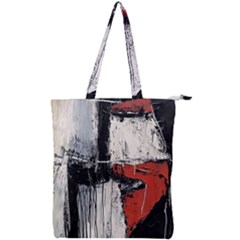 Abstract  Double Zip Up Tote Bag