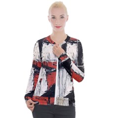Abstract  Casual Zip Up Jacket