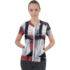 Abstract  Short Sleeve Zip Up Jacket