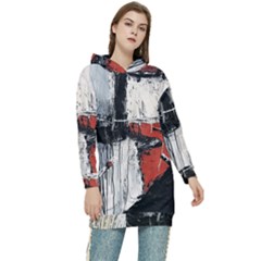 Abstract  Women s Long Oversized Pullover Hoodie