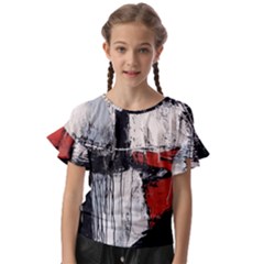 Abstract  Kids  Cut Out Flutter Sleeves