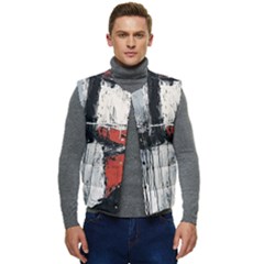 Abstract  Men s Button Up Puffer Vest	