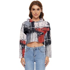 Abstract  Women s Lightweight Cropped Hoodie