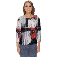 Abstract  Cut Out Wide Sleeve Top