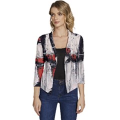 Abstract  Women s Casual 3/4 Sleeve Spring Jacket