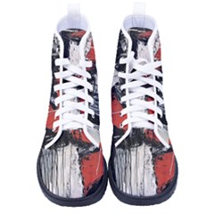Abstract  Men s High-top Canvas Sneakers