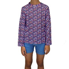 Trippy Cool Pattern Kids  Long Sleeve Swimwear