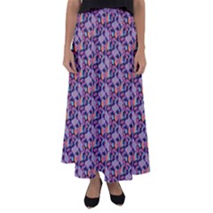 Trippy Cool Pattern Flared Maxi Skirt