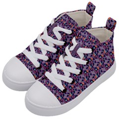 Trippy Cool Pattern Kids  Mid-top Canvas Sneakers