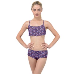 Trippy Cool Pattern Layered Top Bikini Set