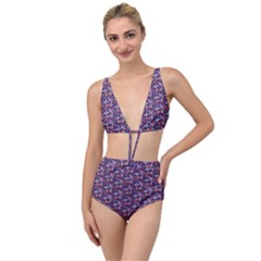 Trippy Cool Pattern Tied Up Two Piece Swimsuit