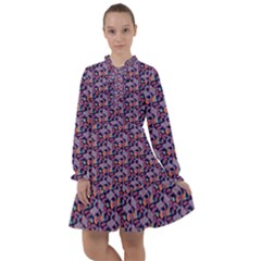 Trippy Cool Pattern All Frills Chiffon Dress