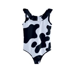 Cow Pattern Kids  Frill Swimsuit
