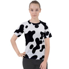 Cow Pattern Women s Sport Raglan T-shirt
