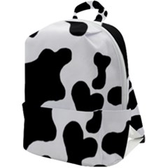 Cow Pattern Zip Up Backpack