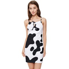 Cow Pattern Summer Tie Front Dress