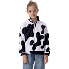 Cow Pattern Kids  Half Zip Hoodie