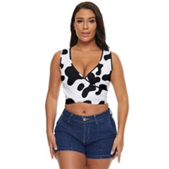 Cow Pattern Women s Sleeveless Wrap Top