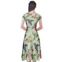 Berries Flowers Pattern Print Cap Sleeve Wrap Front Dress View2