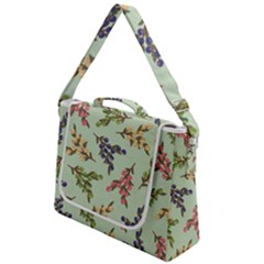 Berries Flowers Pattern Print Box Up Messenger Bag by Maspions