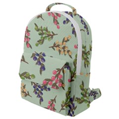 Berries Flowers Pattern Print Flap Pocket Backpack (small)