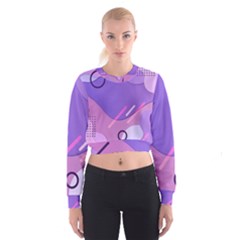 Colorful Labstract Wallpaper Theme Cropped Sweatshirt