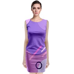 Colorful Labstract Wallpaper Theme Sleeveless Velvet Midi Dress