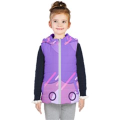 Colorful Labstract Wallpaper Theme Kids  Hooded Puffer Vest