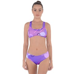 Colorful Labstract Wallpaper Theme Criss Cross Bikini Set by Apen