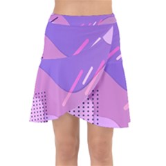 Colorful Labstract Wallpaper Theme Wrap Front Skirt