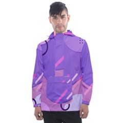 Colorful Labstract Wallpaper Theme Men s Front Pocket Pullover Windbreaker