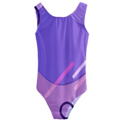 Colorful Labstract Wallpaper Theme Kids  Cut-out Back One Piece Swimsuit