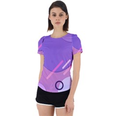 Colorful Labstract Wallpaper Theme Back Cut Out Sport T-shirt