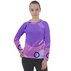 Colorful Labstract Wallpaper Theme Women s Long Sleeve Raglan T-shirt
