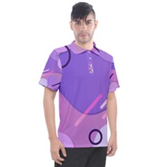 Colorful Labstract Wallpaper Theme Men s Polo T-shirt