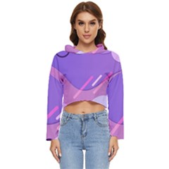 Colorful Labstract Wallpaper Theme Women s Lightweight Cropped Hoodie by Apen