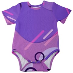 Colorful Labstract Wallpaper Theme Baby Short Sleeve Bodysuit by Apen