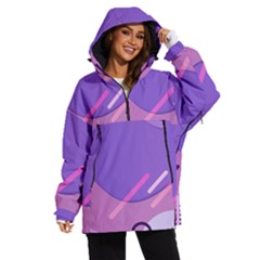 Colorful Labstract Wallpaper Theme Women s Ski And Snowboard Waterproof Breathable Jacket