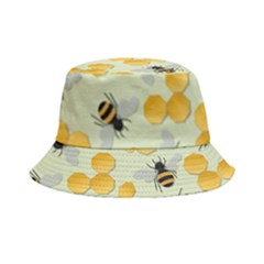 Bees Pattern Honey Bee Bug Honeycomb Honey Beehive Bucket Hat by Bedest