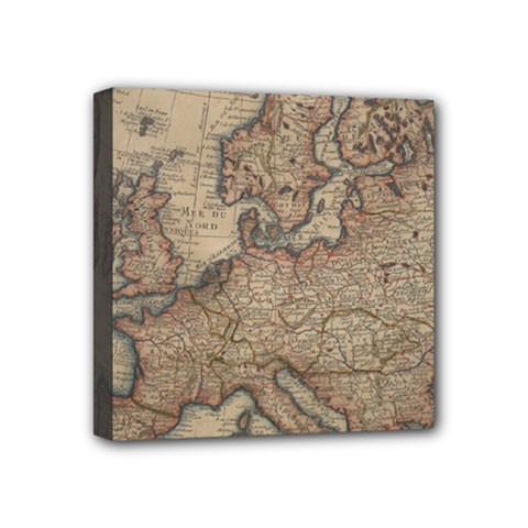 Old Vintage Classic Map Of Europe Mini Canvas 4  X 4  (stretched) by Paksenen