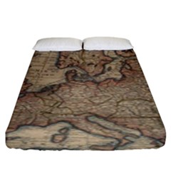 Old Vintage Classic Map Of Europe Fitted Sheet (king Size)