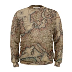 Old Vintage Classic Map Of Europe Men s Sweatshirt