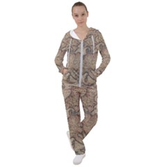 Old Vintage Classic Map Of Europe Women s Tracksuit