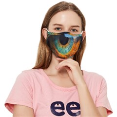 Eye Bird Feathers Vibrant Fitted Cloth Face Mask (adult)