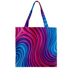 Spiral Swirl Pattern Light Circle Zipper Grocery Tote Bag by Ndabl3x