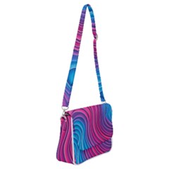 Spiral Swirl Pattern Light Circle Shoulder Bag With Back Zipper by Ndabl3x